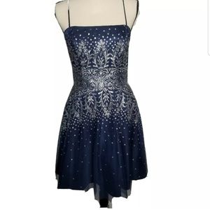 Formal Dress Sz 7/8 Masquerade Blue cocktail Prom